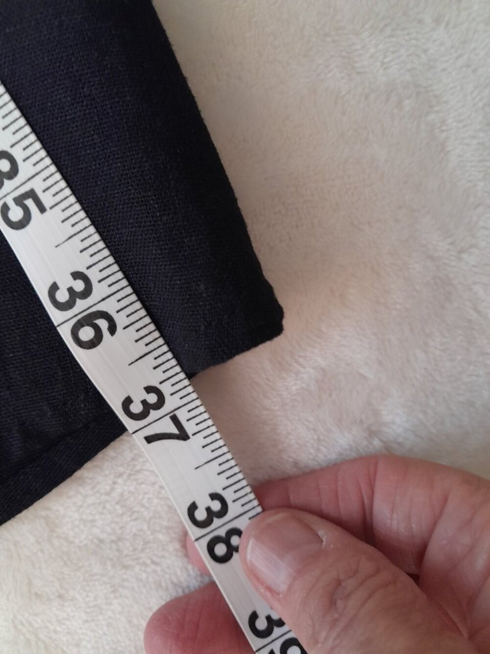Womens Linen Blend Shirt Dress Asymmetrical Minimalist Casual Pockets Medium Blk - Picture 8 of 9
